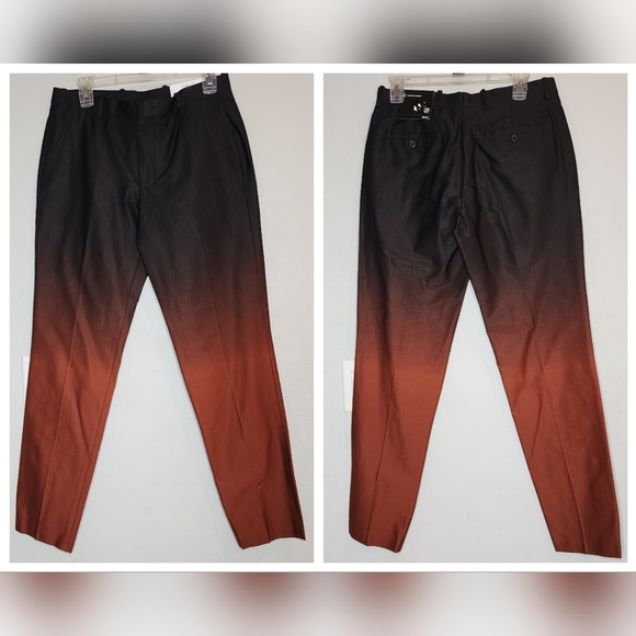 NWT INC Black Brown Ombre Dress Pant Men's Size 29 Slim - Picture 1 of 15